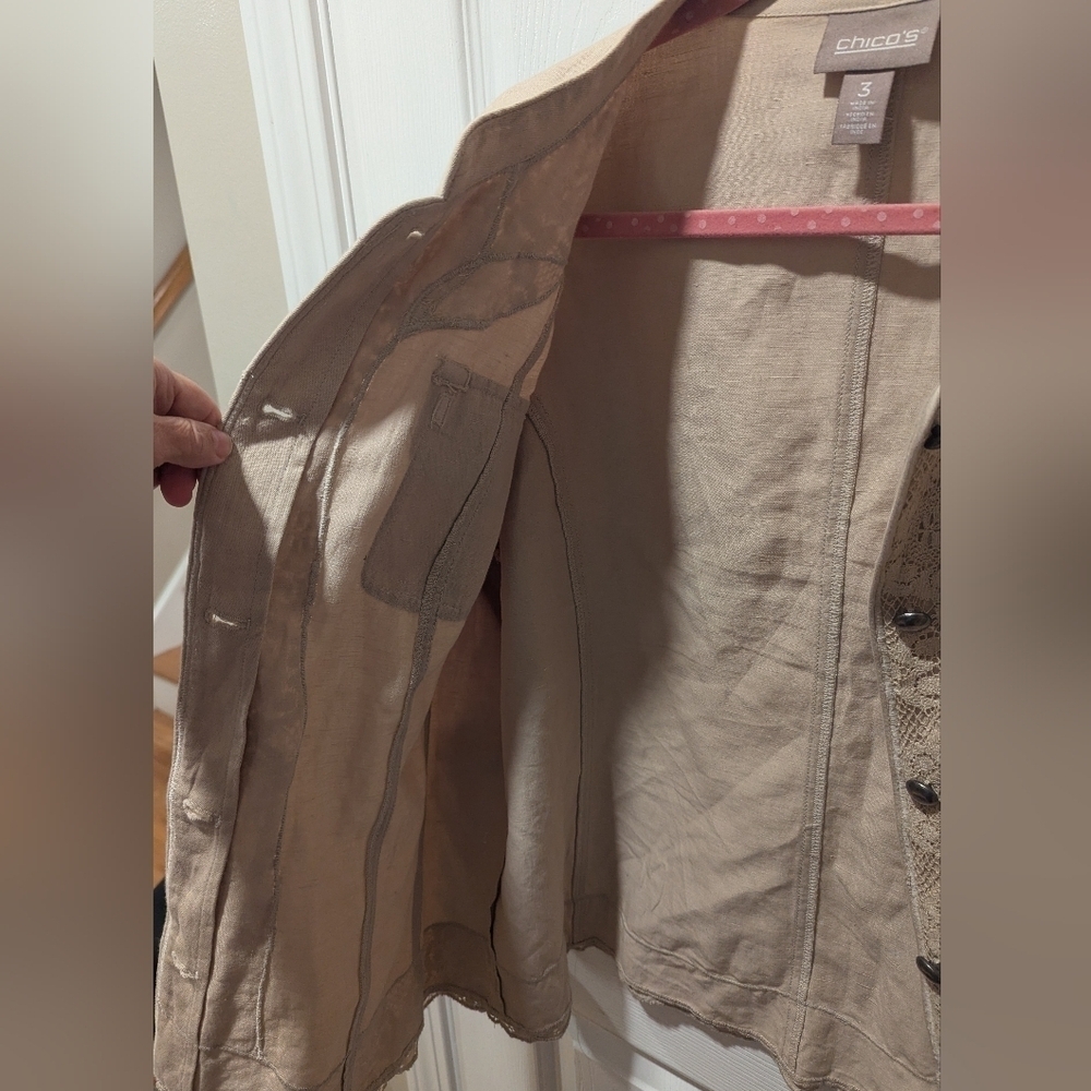 Chico's Jacket Size 3 - Picture 6 of 12